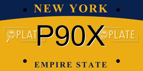 P90X New York License Plate