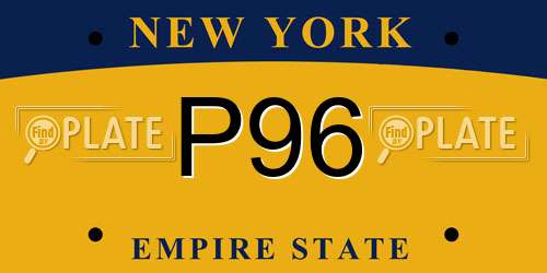 P96 New York License Plate