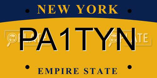 PA1TYN New York License Plate