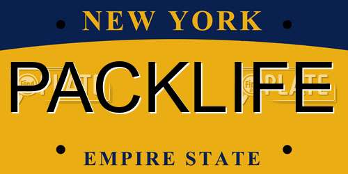 PACKLIFE New York License Plate