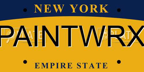 PAINTWRX New York License Plate
