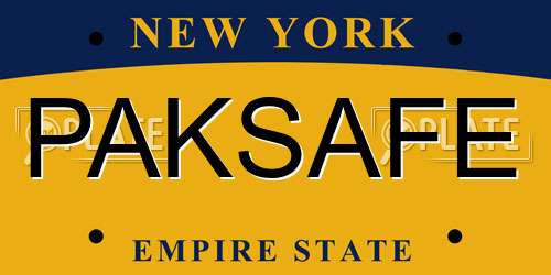 PAKSAFE New York License Plate