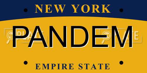 PANDEM New York License Plate