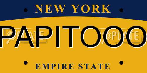 PAPITOOO New York License Plate