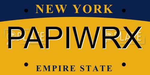 PAPIWRX New York License Plate