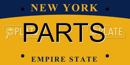 PARTS New York License Plate