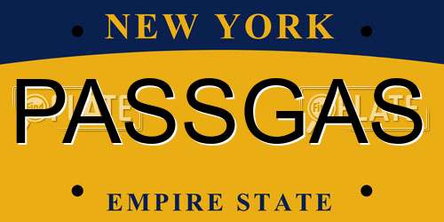 PASSGAS New York License Plate