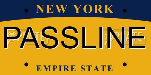 PASSLINE New York License Plate