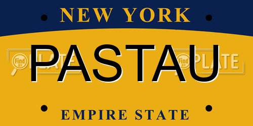 PASTAU New York License Plate