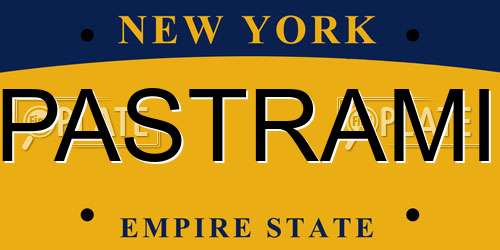 PASTRAMI New York License Plate