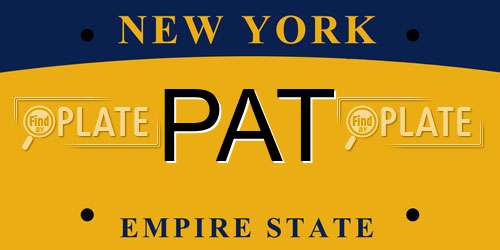 PAT New York License Plate