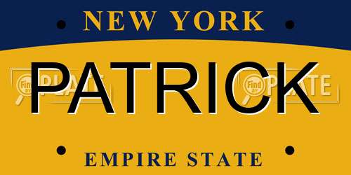 PATRICK New York License Plate