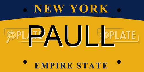 PAULL New York License Plate