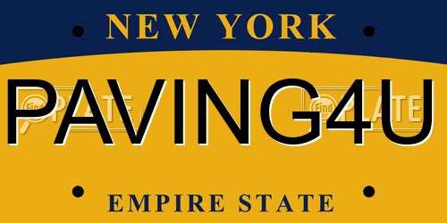 PAVING4U New York License Plate