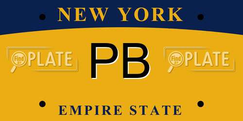 PB New York License Plate