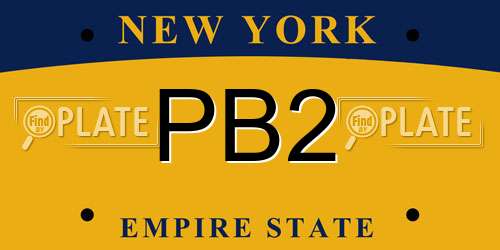 PB2 New York License Plate