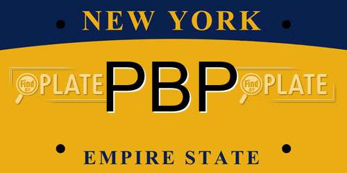PBP New York License Plate