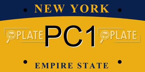 PC1 New York License Plate