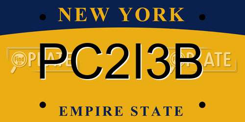 PC2I3B New York License Plate