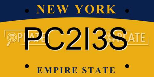 PC2I3S New York License Plate