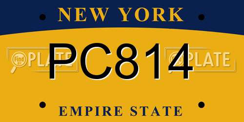 PC814 New York License Plate