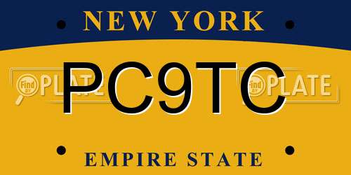 PC9TC New York License Plate