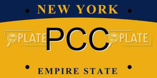 PCC New York License Plate