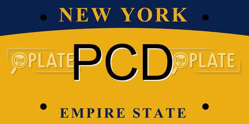 PCD New York License Plate