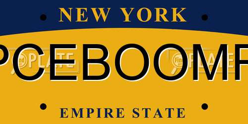 PCEBOOMR New York License Plate