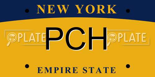 PCH New York License Plate