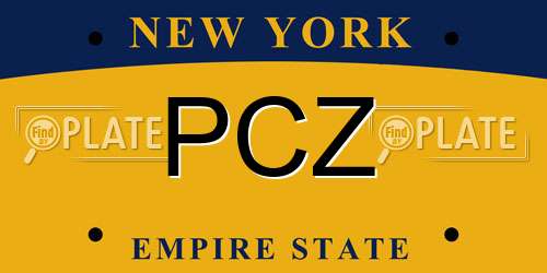 PCZ New York License Plate