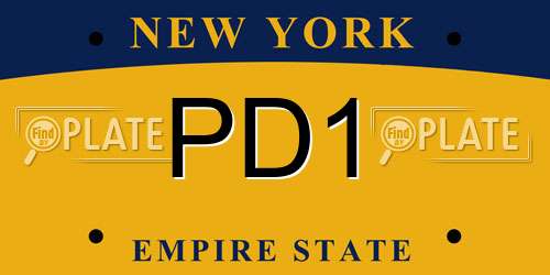 PD1 New York License Plate