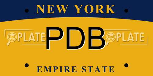 PDB New York License Plate