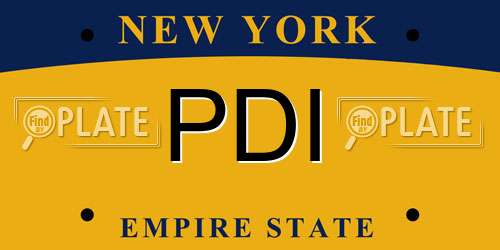 PDI New York License Plate