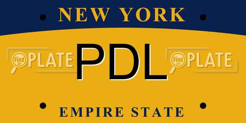 PDL New York License Plate