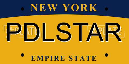 PDLSTAR New York License Plate
