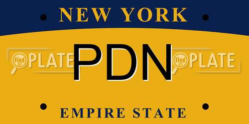 PDN New York License Plate