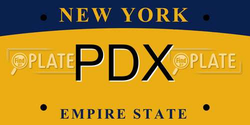 PDX New York License Plate
