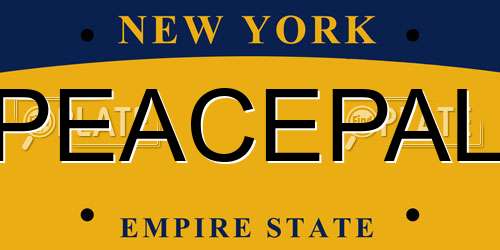 PEACEPAL New York License Plate