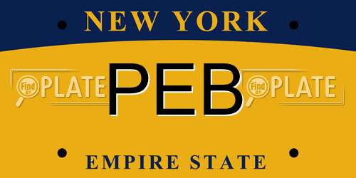 PEB New York License Plate