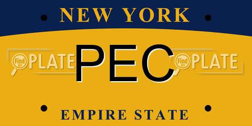 PEC New York License Plate