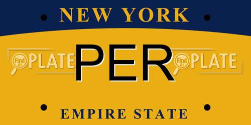 PER New York License Plate