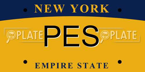 PES New York License Plate