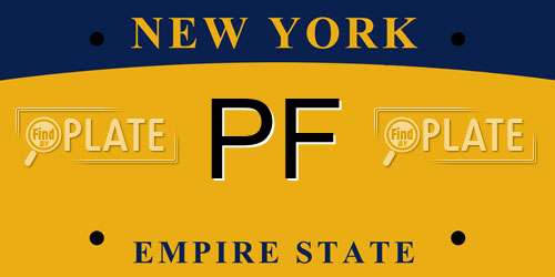 PF New York License Plate