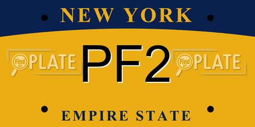 PF2 New York License Plate