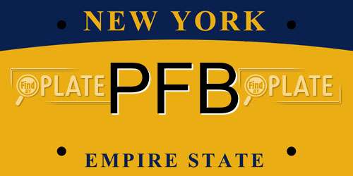 PFB New York License Plate