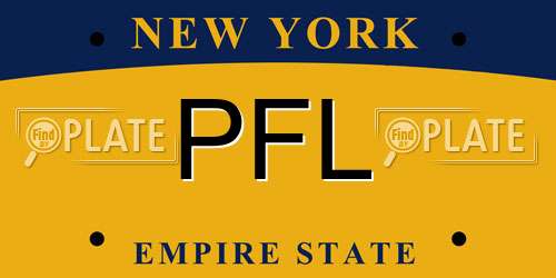 PFL New York License Plate