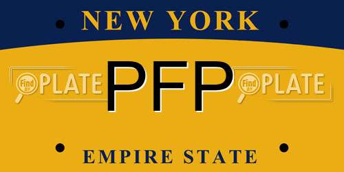 PFP license plate in NY state