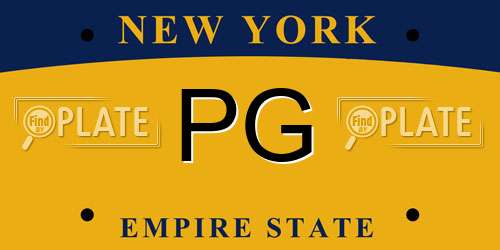 PG New York License Plate