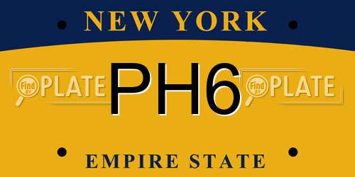 PH6 New York License Plate